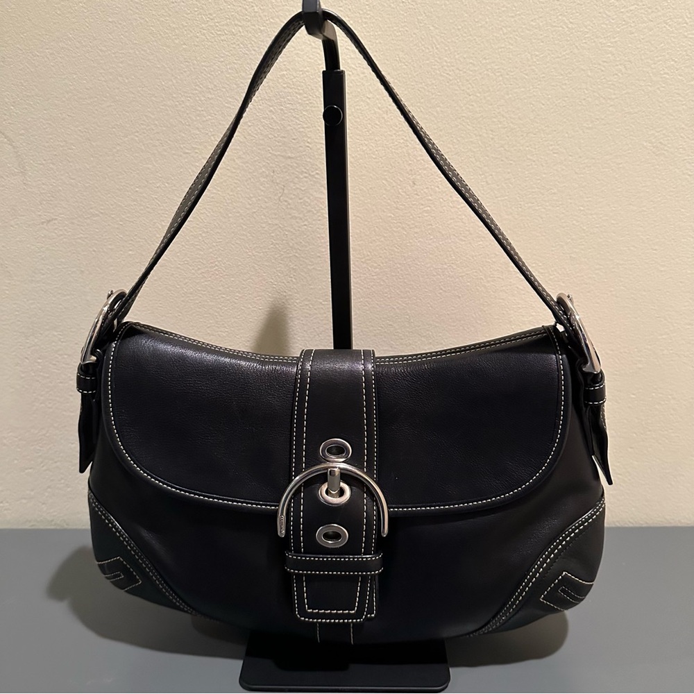 Vintage Coach Large Black Leather SoHo style F10192 (2007)